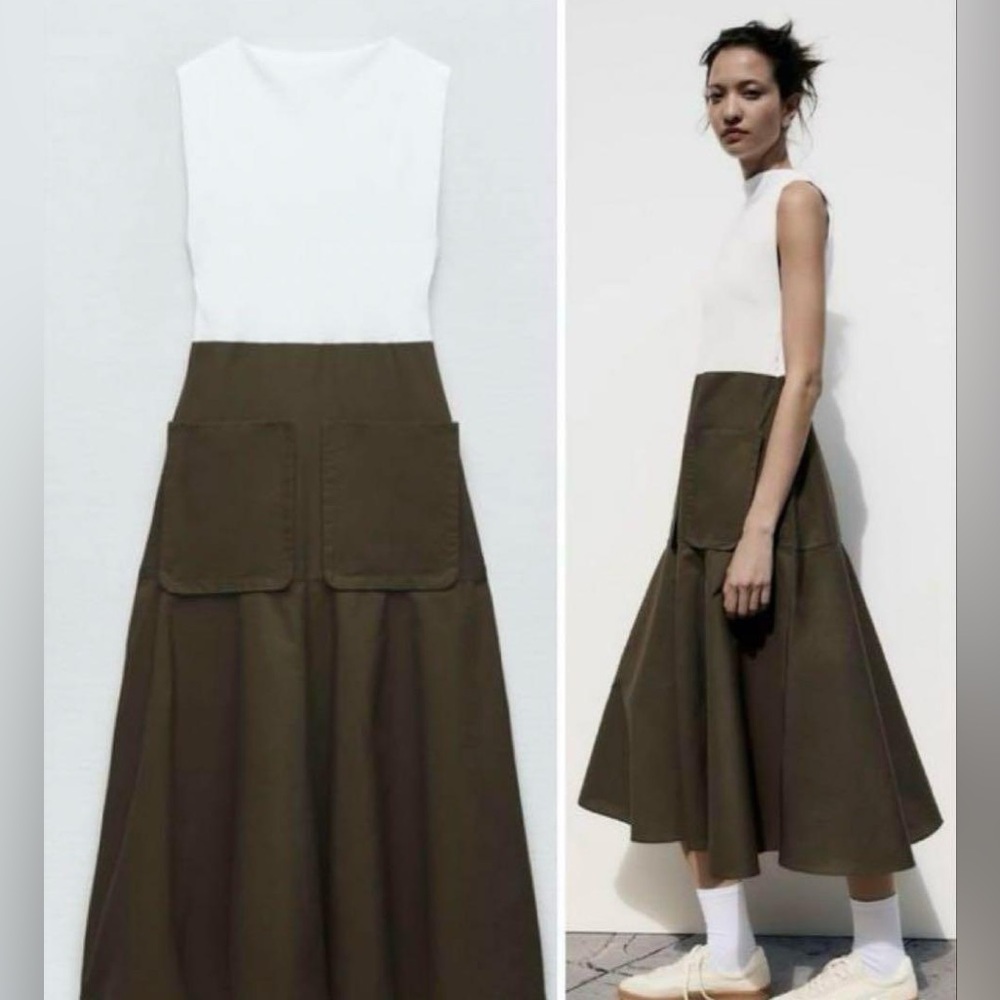 NWT Zara Combination Dress - Picture 3 of 4